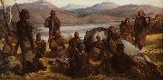 Robert Dowling Group of Natives of Tasmania oil painting